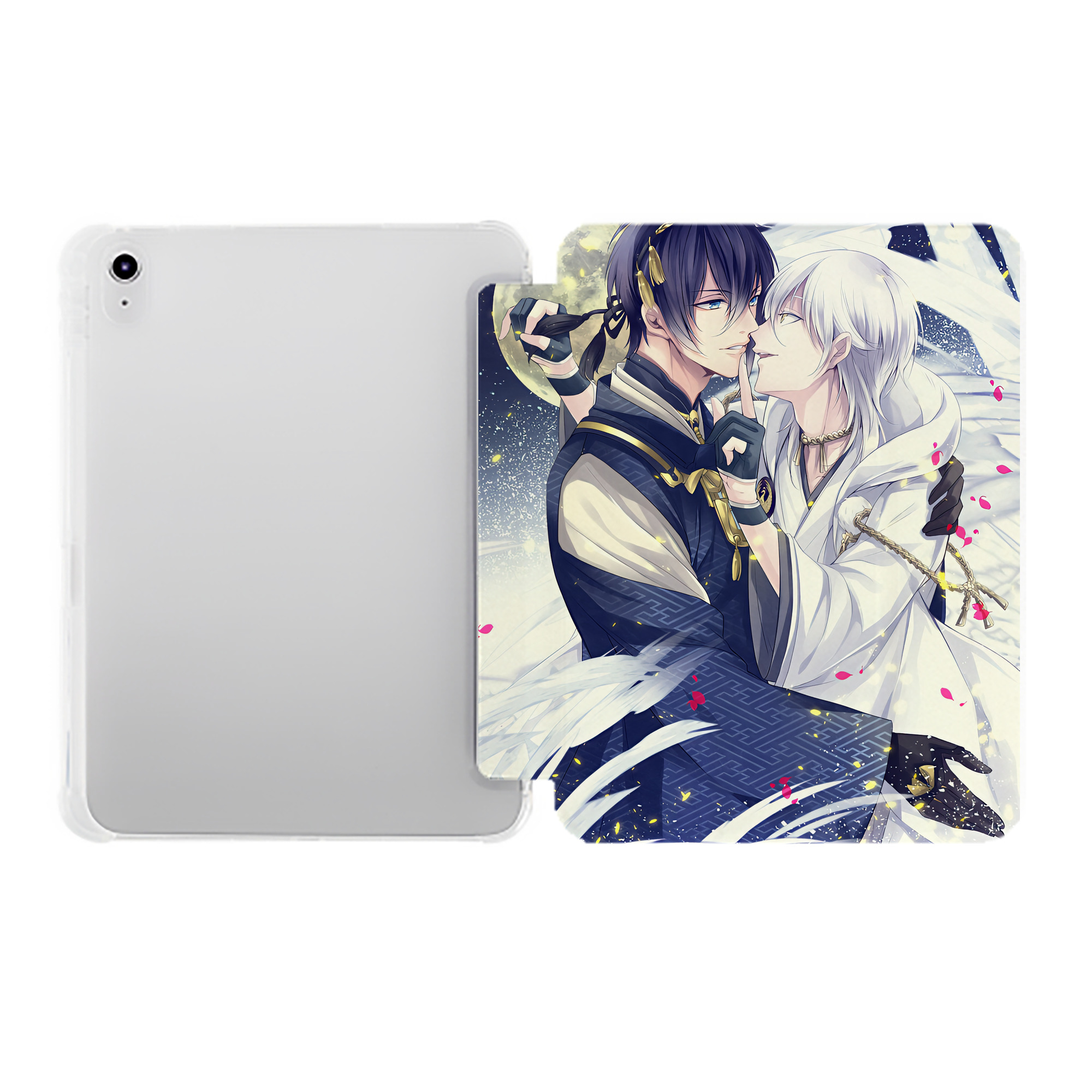 （画像用） 刀剣乱舞 Touken Ranbu IPad ケース ペン収納付き 三つ折りスタンド PUレザー×シリコン 対応機種9.5/10.5/10.9インチ